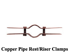 Copper Pipe Rest/Riser Clamps