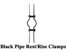Black Pipe Rest/Riser Clamps