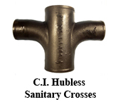 C.I. Hubless Sanitary Crosses