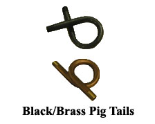 Black/Brass Pig Tails