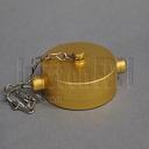 2-1/2 Cast Brass Caps W/Chain-Nyfd