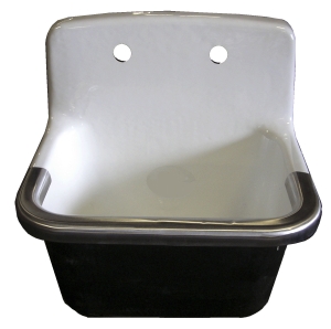 Enameled C.I. Slop Sink W/Guard 8" - Click Image to Close