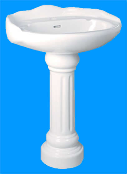 Diana 4" Spread Lavatory Pedestal - Click Image to Close