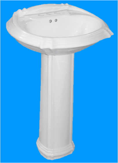 22x17 4"Spread Lavatory Pedestal - Click Image to Close