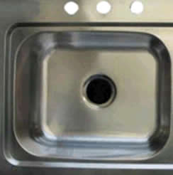 Stainless Steel 8" Deep 3 Hole Sink - Click Image to Close