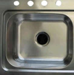 33x22 8" Deep 4 Hole Stainless Sink - Click Image to Close
