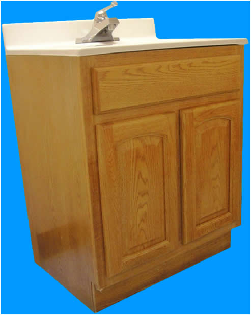 24x18 Oak Vanity Cabinet - Click Image to Close